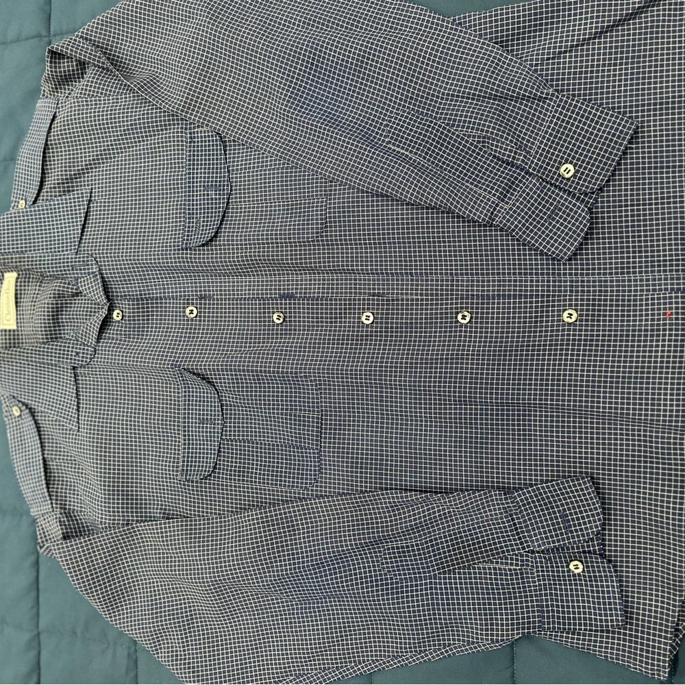 Men's Navy Checkered Shirt